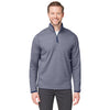 Core 365 Men's Classic Navy/White Venture Heathered Stripe Quarter-Zip