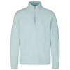 Landway Men's Coral Green Cardiff Quarter-Zip Cotton Fleece Pullover