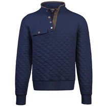 Landway Men's Navy Riverton Quilted Fleece Pullover