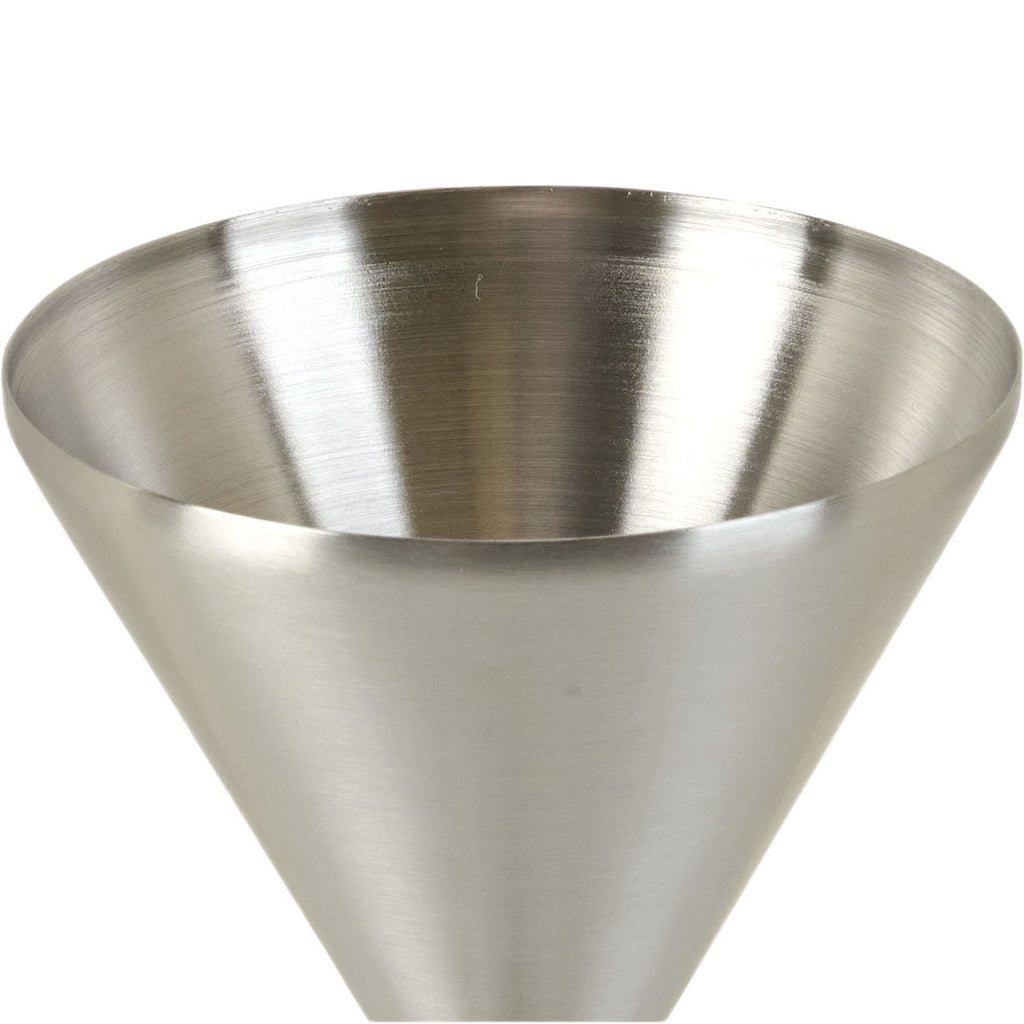 Snowfox Steel 8 oz. Double Wall Steel Stemmed Martini Glass