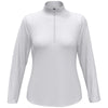 Callaway Women's White Mid-Weight Diamond Quilted Fleece 1/4 Zip