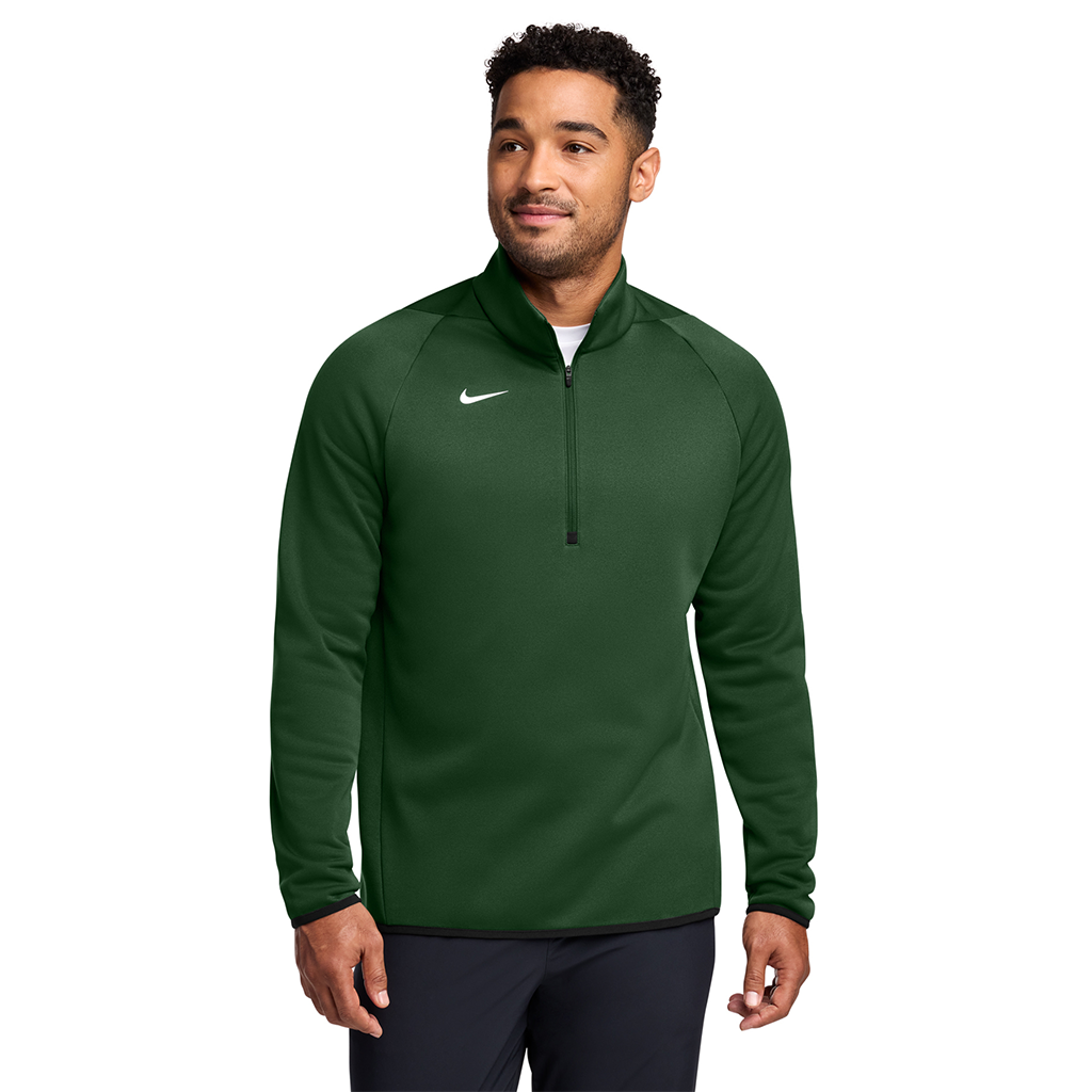 Nike Men's Team Dark Green Therma-FIT 1/4-Zip Fleece