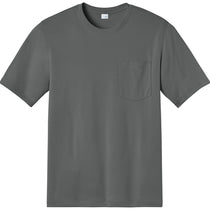 CornerStone Men's Metal Grey Workwear Pro Short Sleeve Pocket Tee
