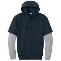 CornerStone Men's Navy/Heather Grey Touch Fleece Layered Hoodie