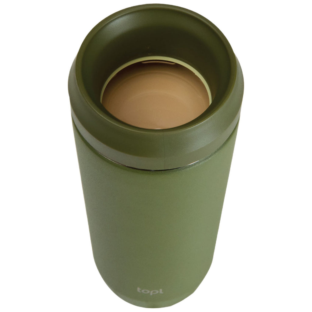 TOPL Olive 16 oz. Double Wall, Recycled Stainless Steel 360° Tumbler