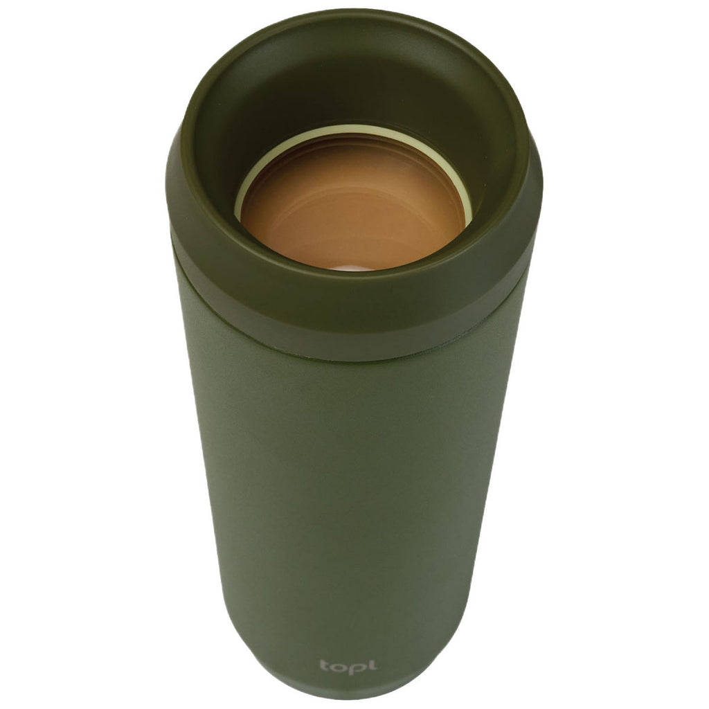 TOPL Olive 20 oz. Double Wall, Recycled Stainless Steel 360° Tumbler