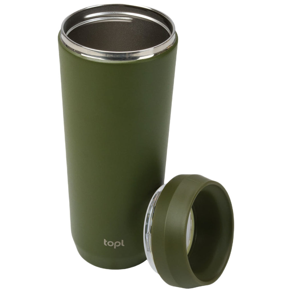 TOPL Olive 20 oz. Double Wall, Recycled Stainless Steel 360° Tumbler