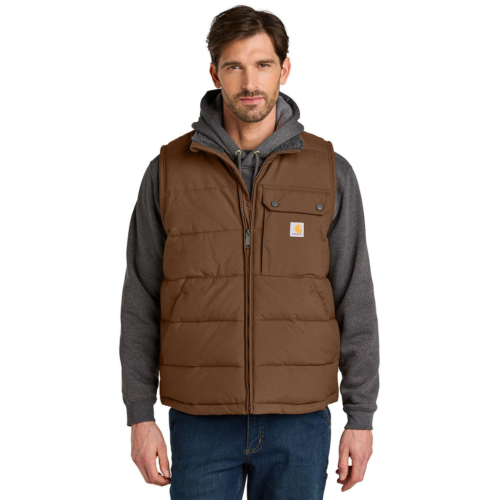 Carhartt Men's Red Duck Brown Montana Insulated Vest