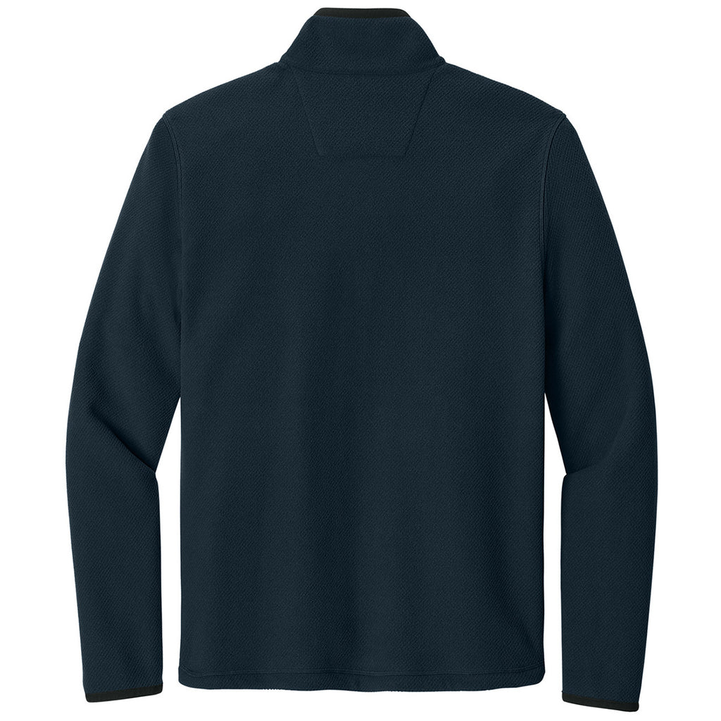 Carhartt Men's Navy Textured Full-Zip Fleece Jacket