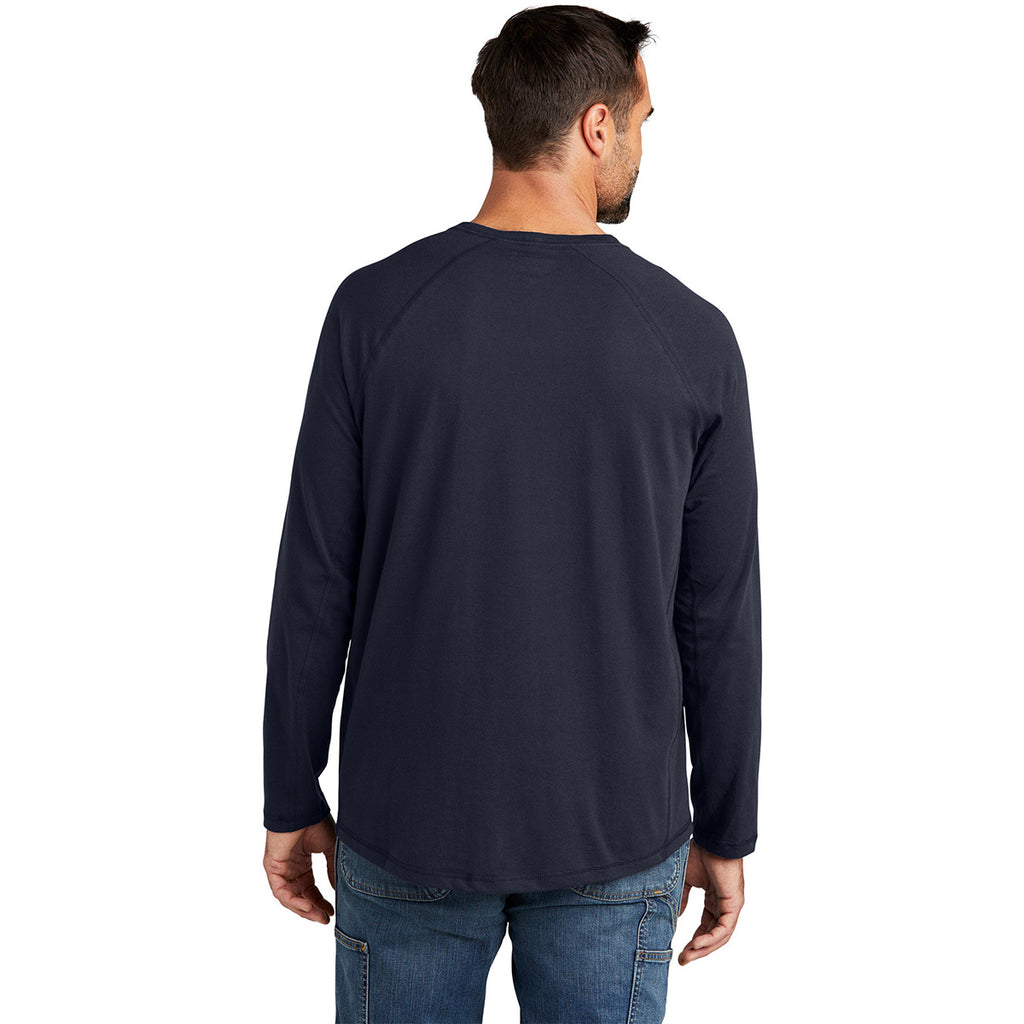 Carhartt Men's Navy Force Long Sleeve Pocket T-Shirt