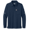 Carhartt Men's Dark Navy FLD & RSCU Long Sleeve Polo