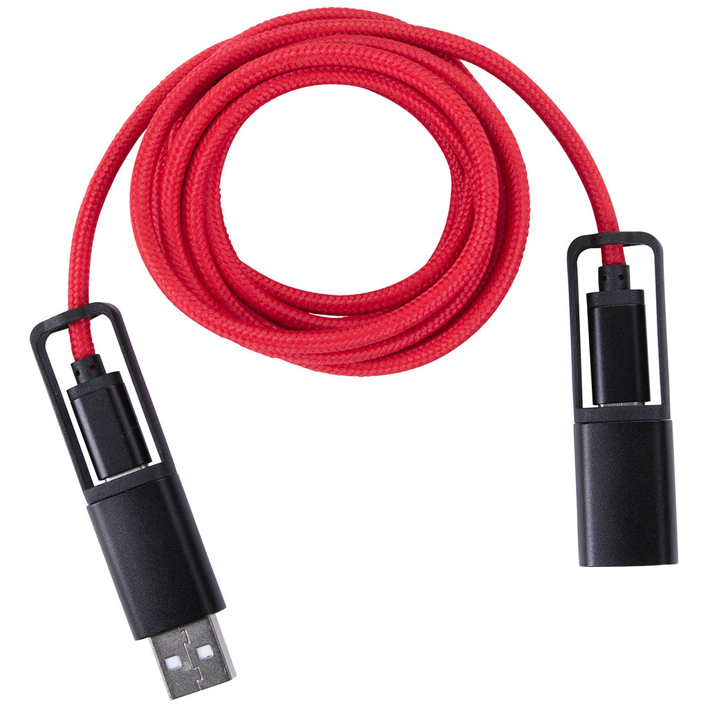 Koozie Group Red All-Over Braided Long Cable Extender