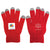 Debco Red/Grey Knit Touch Screen Gloves