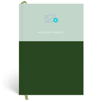 Papier Green/Dark Green Colorblock Plain Notebook