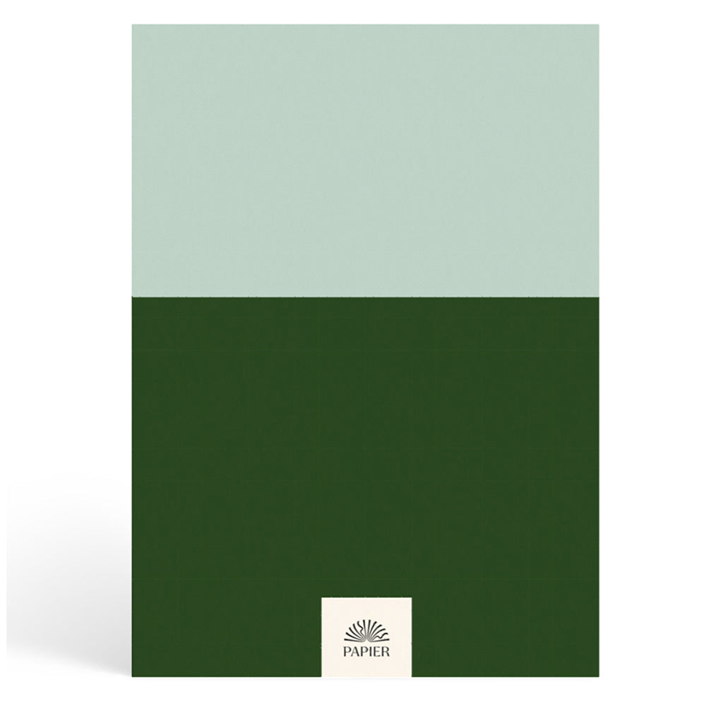 Papier Green/Dark Green Colorblock Travel Journal