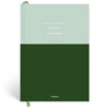 Papier Green/Dark Green Colorblock Wellness Journal