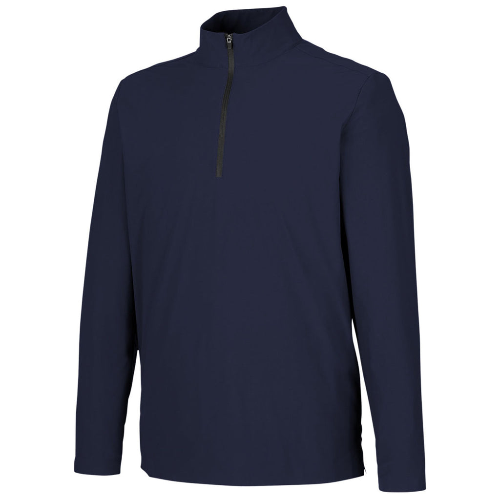 Devon & Jones Men's Navy CrownLux Performance Windsor Welded Quarter-Zip