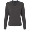 Devon & Jones Women's Graphite New Classics V-Neck Sweater