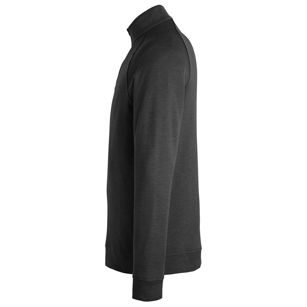 Devon & Jones Men's Black Melange New Classics Charleston Quarter-Zip Pullover