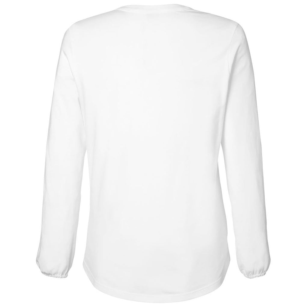 Devon & Jones Women's White Raleigh Half-Placket Knit Top