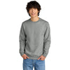 District Men's Heathered Steel Perfect Weight Fleece Crew