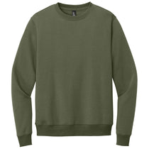 District Men's Military Green Perfect Weight Fleece Crew