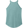 District Women's Heathered Eucalyptus Blue Perfect Tri Rocker Tank