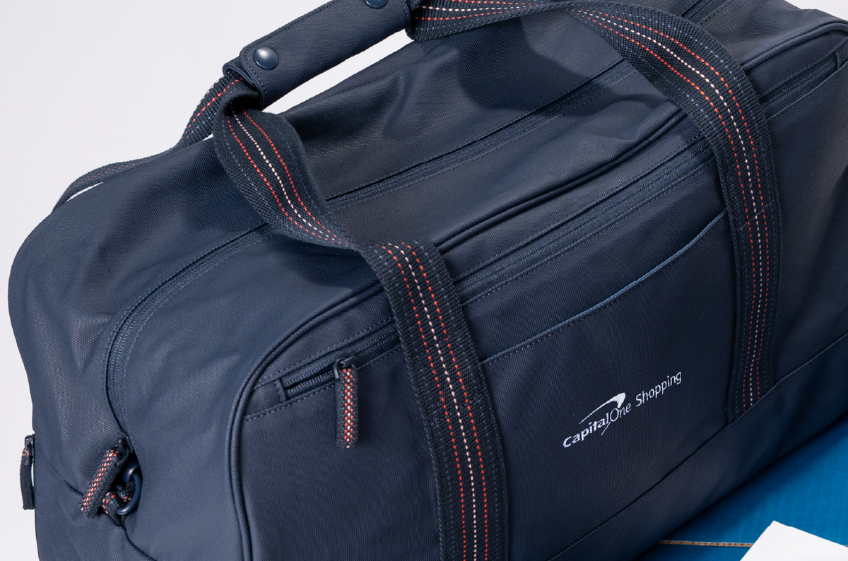 Custom duffel bag