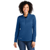 Eddie Bauer Women's Cobalt Blue Smooth Mid Layer Fleece 1/2-Zip