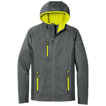 Eddie Bauer Men's Metal Grey/Grey Steel/Citron Sport Hooded Full-Zip Fleece Jacket