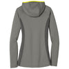 Eddie Bauer Women's Metal Grey/Grey Steel/Citron Sport Hooded Full-Zip Fleece Jacket