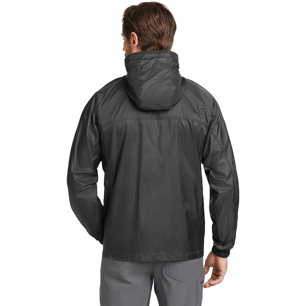 Eddie Bauer Men's Grey Steel Packable Wind Jacket