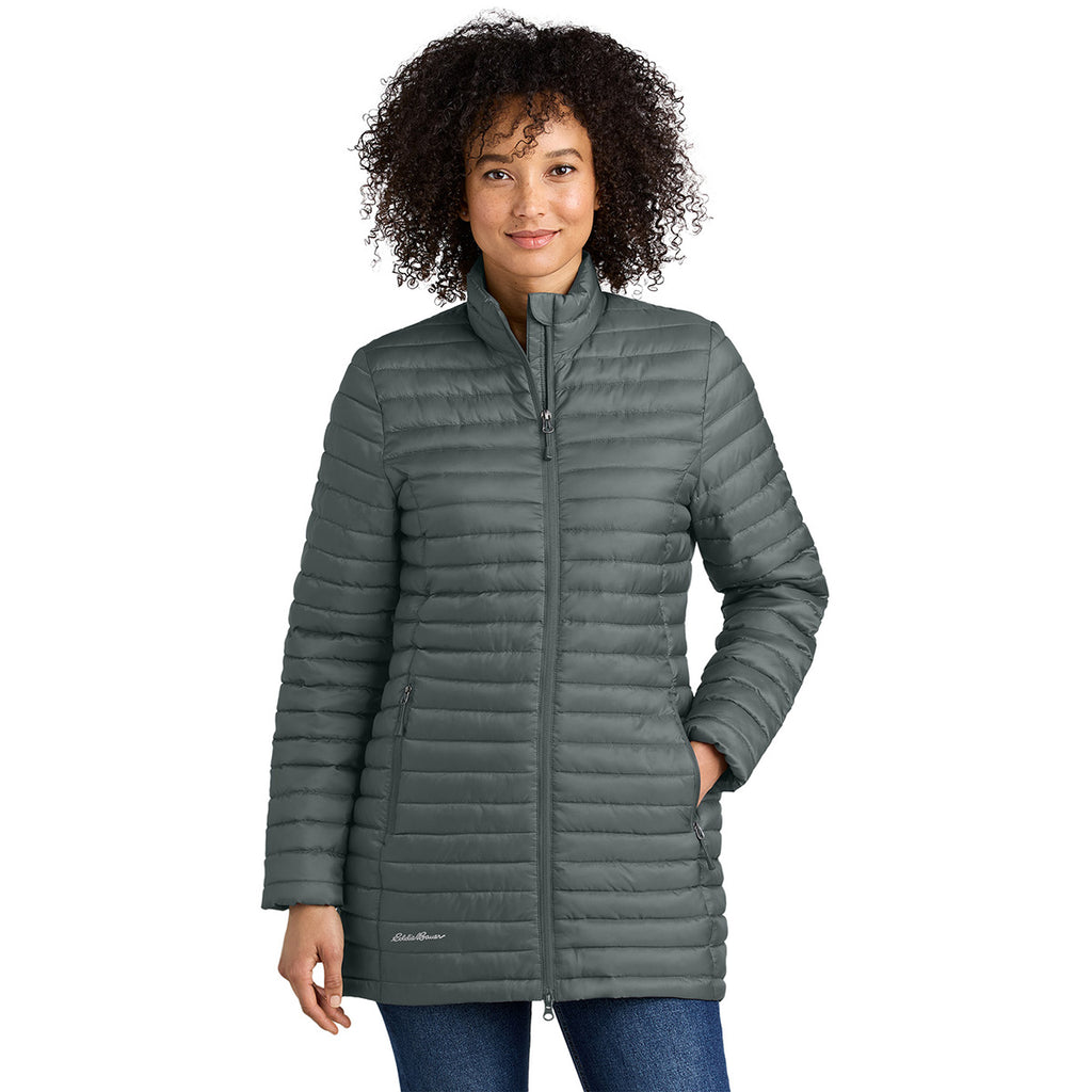 Eddie Bauer Women's Metal Grey Packable Quilted Full-Zip