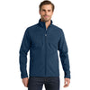 Eddie Bauer Men's Blue Shaded Crosshatch Softshell Jacket