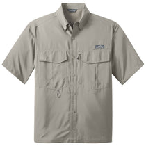 Eddie Bauer Men's Driftwood Beige S/S Performance Fishing Shirt