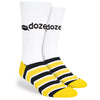 Pop Promos Yellow & Black Half Chevron Dress Socks