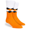 Pop Promos Orange & Black Diamond Dress Socks