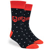 Pop Promos Red & Black Small Polka Dot Dress Socks