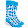 Pop Promos Blue Shades Houndstooth Dress Socks