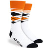 Pop Promos Orange & Black Half Argyle Dress Socks