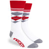 Pop Promos Red & Grey Half Argyle Dress Socks