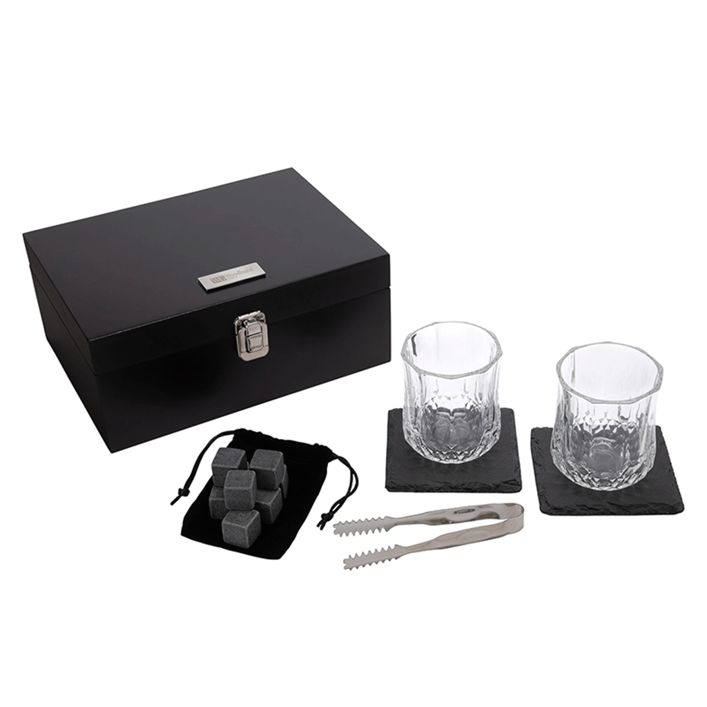 Logomark Downey Black 14-Piece Whiskey Set