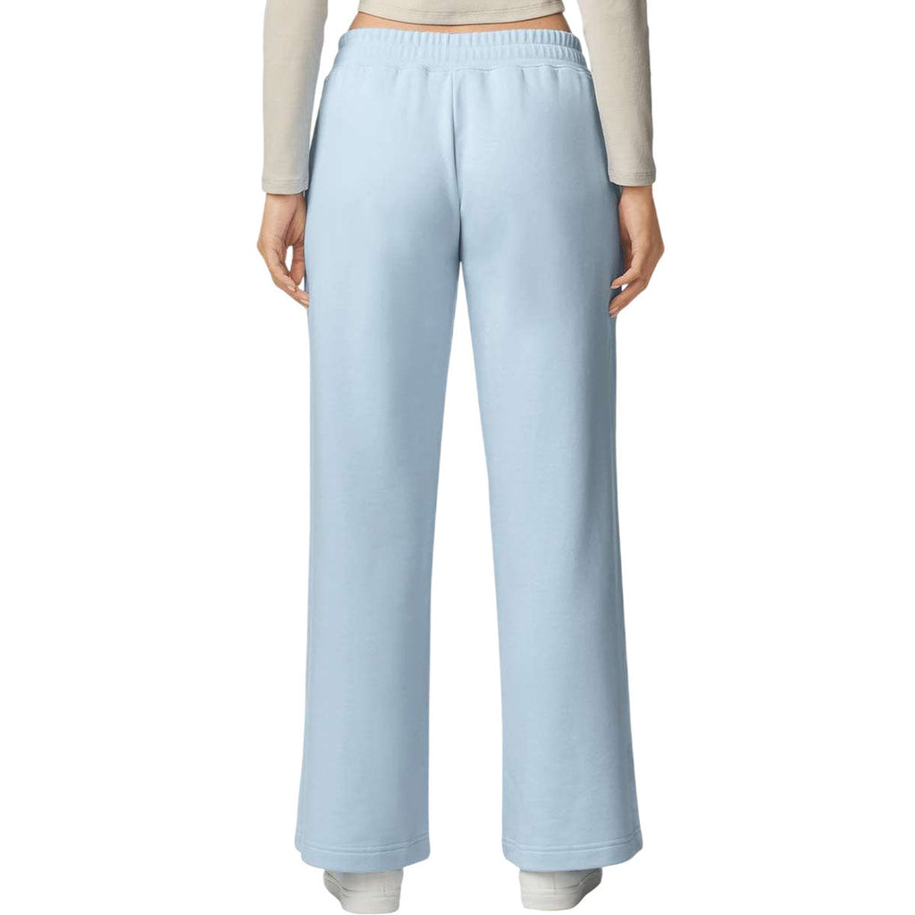 American Apparel Women's Powder Blue French Terry Wide Leg Pants