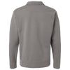 ComfortWash by Hanes Men's Concrete Grey Garment-Dyed Polo Collar Sweatshirt