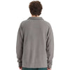 ComfortWash by Hanes Men's Concrete Grey Garment-Dyed Polo Collar Sweatshirt