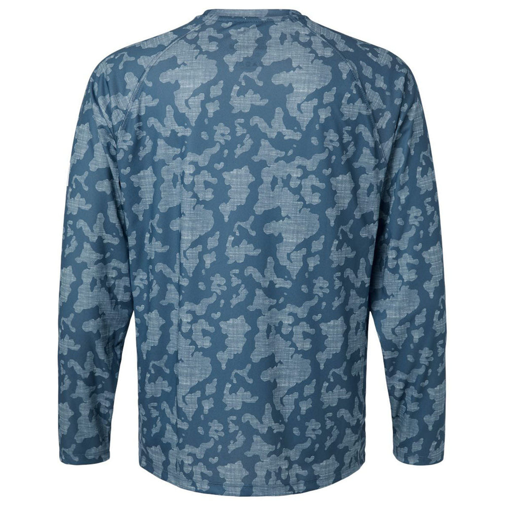 HUK Men's Titanium Blue LoPro Running Lakes Long Sleeve T-Shirt