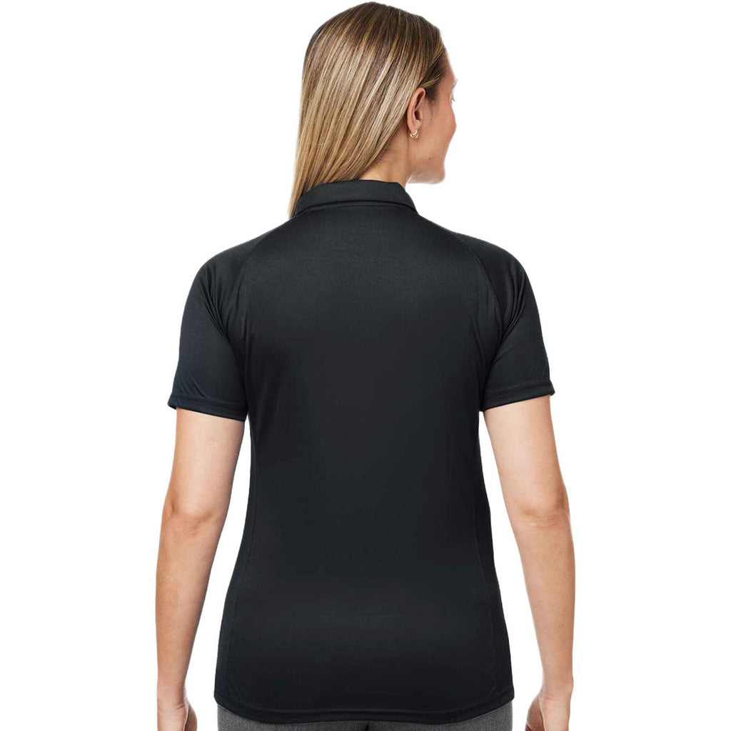 HUK Women's Black LoPro Solid Performance Polo