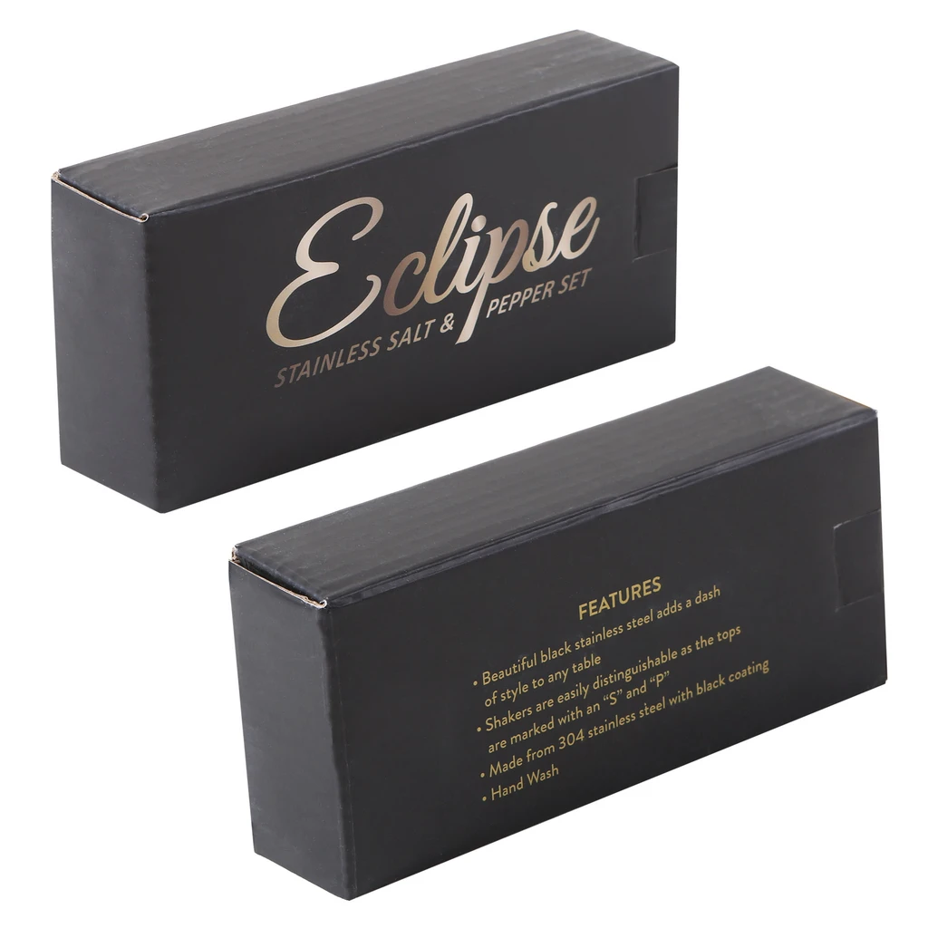 Beacon Black Eclipse Stainless Steel Salt & Pepper Set