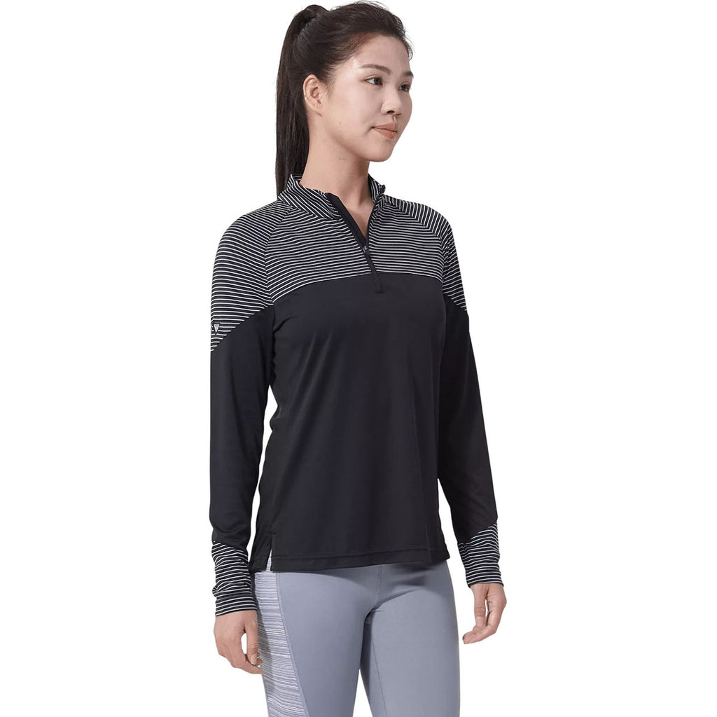 Levelwear Women's Black Classic Stripes Pullover