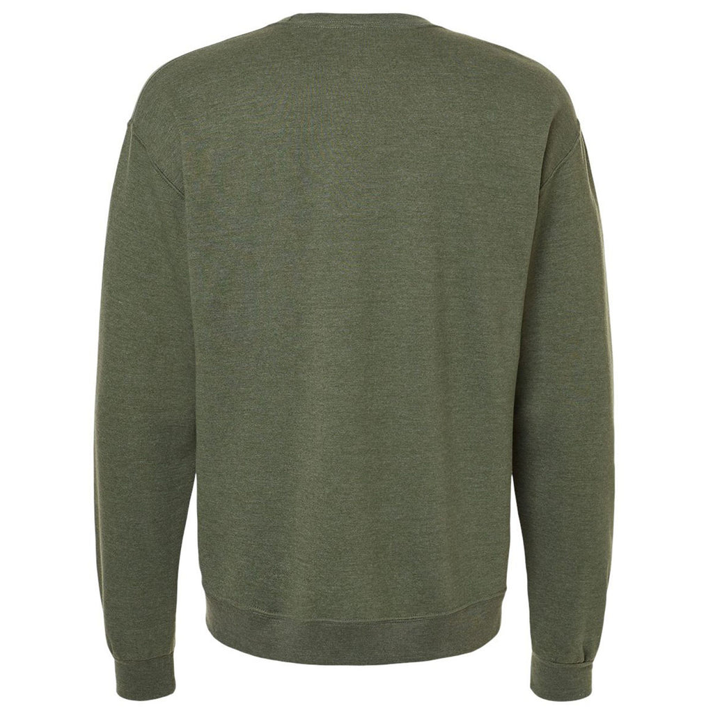 Jerzees Unisex Military Green Heather Ultimate CVC Crewneck Sweatshirt